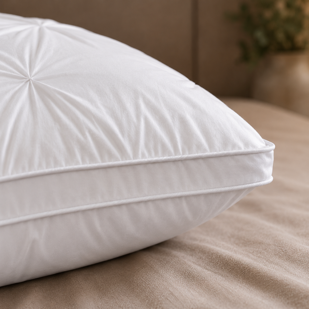 Travesseiro de Plumas para Cama com Toque Hotel – Viorenna