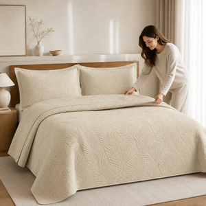 Colcha Minimalista para Cama em Algodão – Viorenna