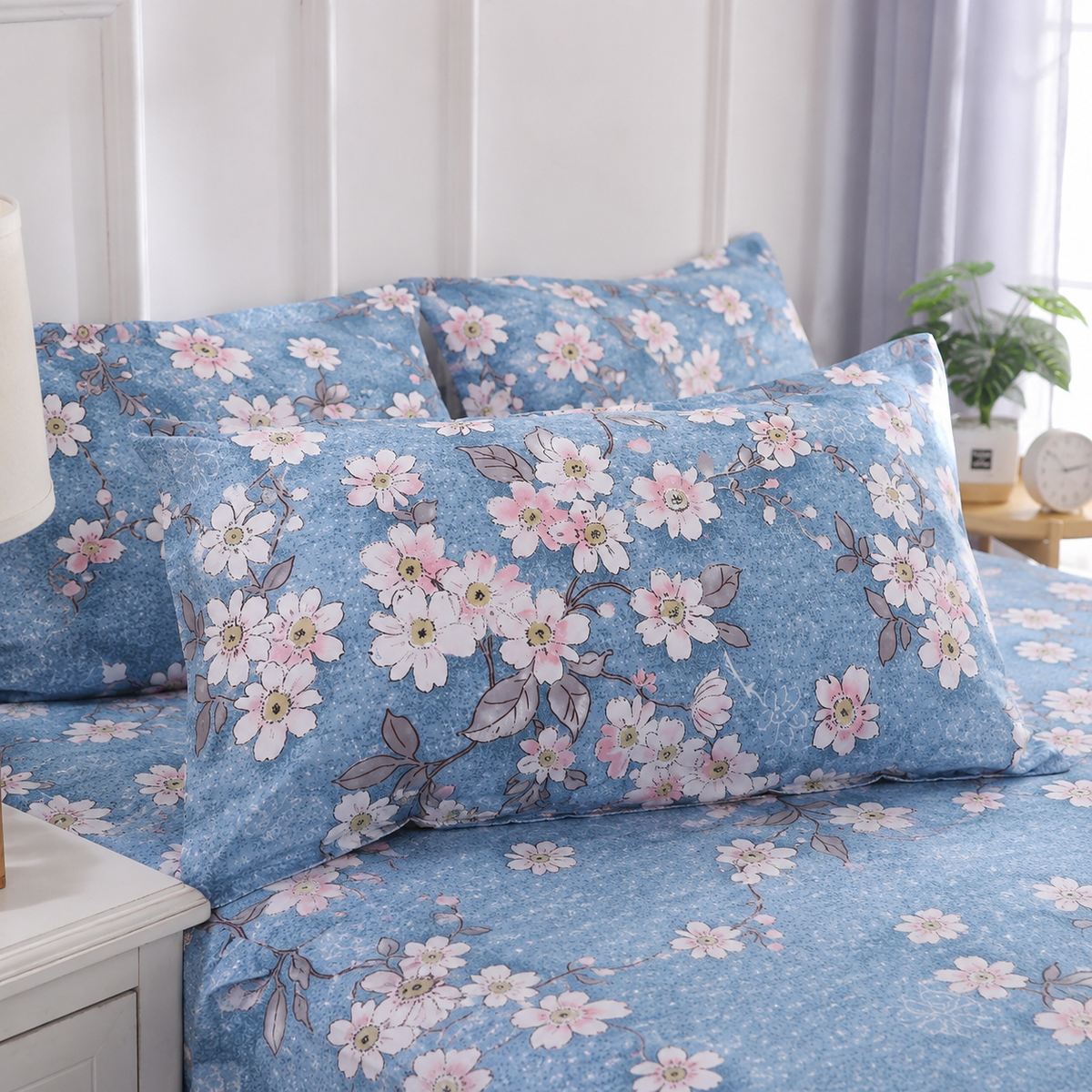 Kit Colcha Floral para Cama Box com Fronhas – Viorenna