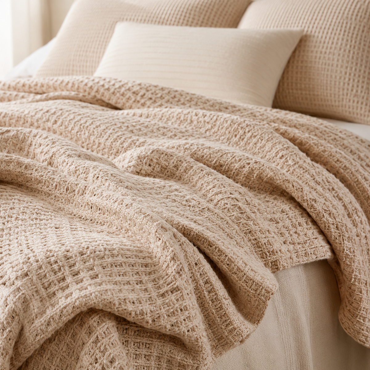 Colcha Waffle para Cama com Textura Aconchegante – Viorenna