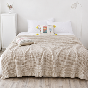 Colcha Xadrez Waffle em Algodão para Cama – Viorenna