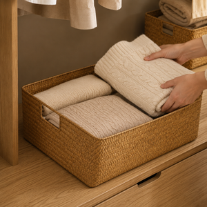 Cesto Decorativo de Fibra Natural para Mesa – Viorenna