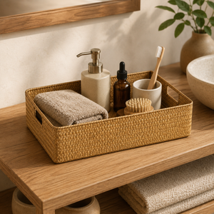 Cesto Decorativo de Fibra Natural para Mesa – Viorenna