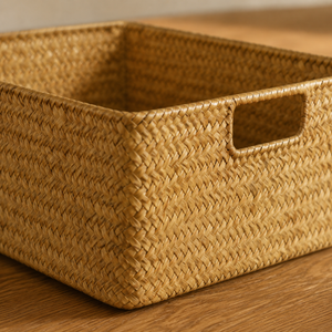Cesto Decorativo de Fibra Natural para Mesa – Viorenna