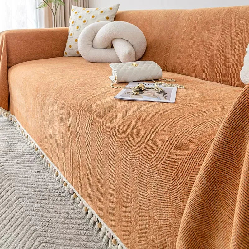 Modern Ticking Stripe Sofa Cover Cloth Four Seasons Universal Sofa Sheet Sofa Mat Couch Home Dust Protection Blanket