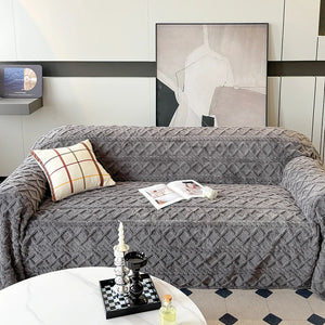 2026 Spring Taffeta Fleece Sofa Blasnket Soft Comfortable Protective Cover for 1-3 Seater Sofas Jacquard Plush Throws Blanket