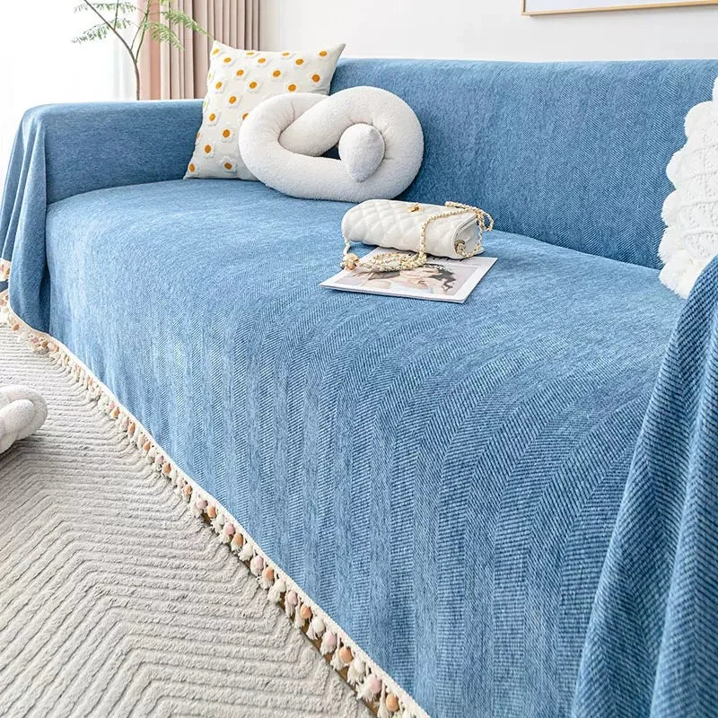 Modern Ticking Stripe Sofa Cover Cloth Four Seasons Universal Sofa Sheet Sofa Mat Couch Home Dust Protection Blanket