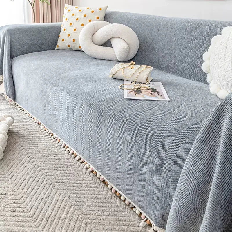 Modern Ticking Stripe Sofa Cover Cloth Four Seasons Universal Sofa Sheet Sofa Mat Couch Home Dust Protection Blanket
