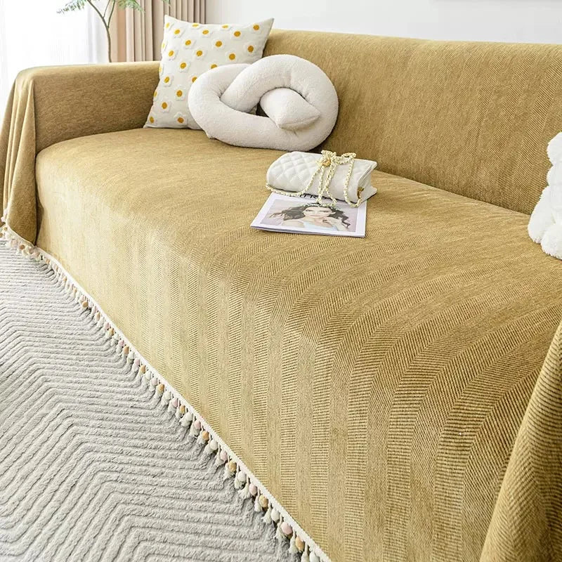Modern Ticking Stripe Sofa Cover Cloth Four Seasons Universal Sofa Sheet Sofa Mat Couch Home Dust Protection Blanket