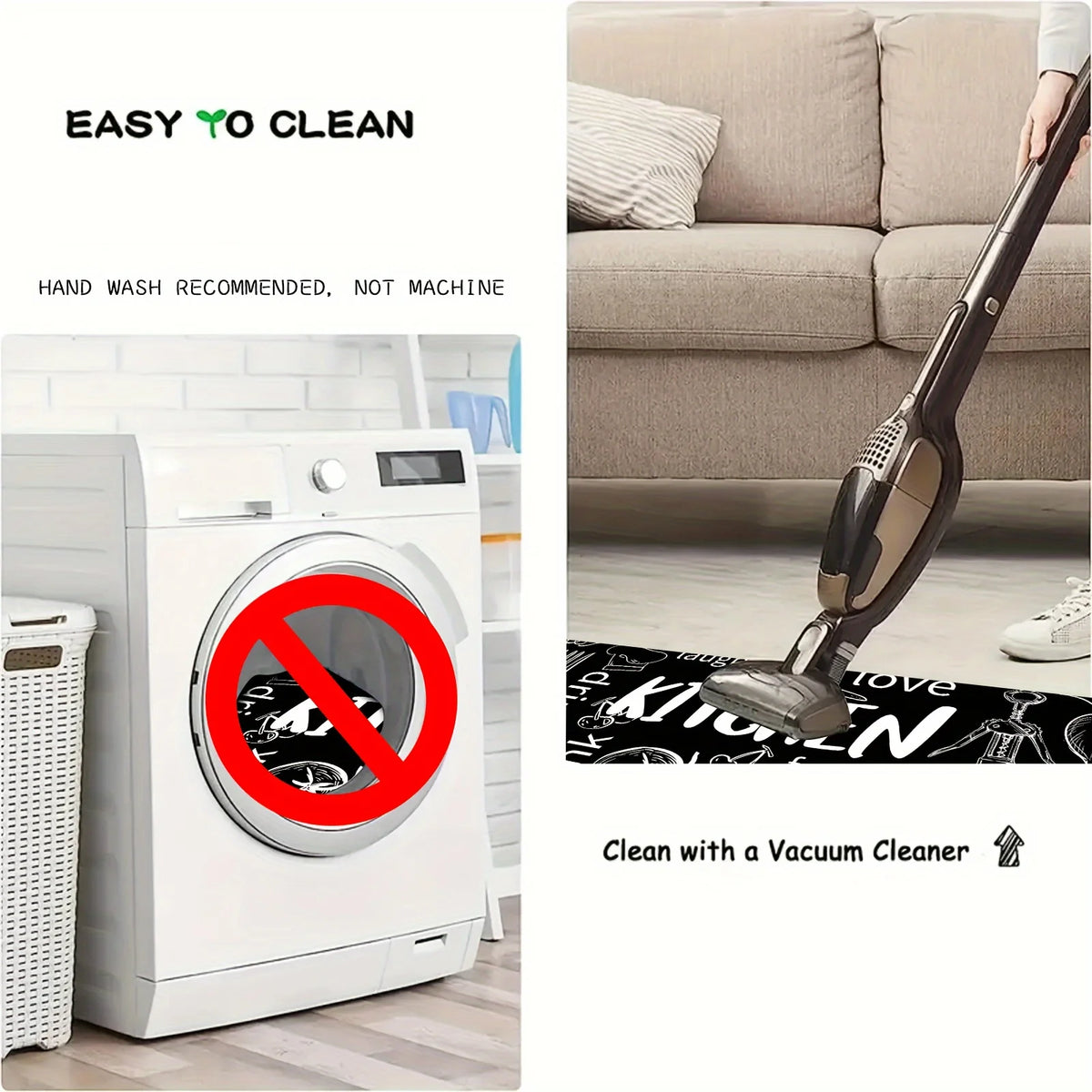 Simple kitchen non-slip floor mat L-shaped corner mat bathroom absorbent foot mat diatom mud printed mat door mat