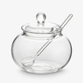 Açucareiro de vidro 250 ml isolado com tampa e colher