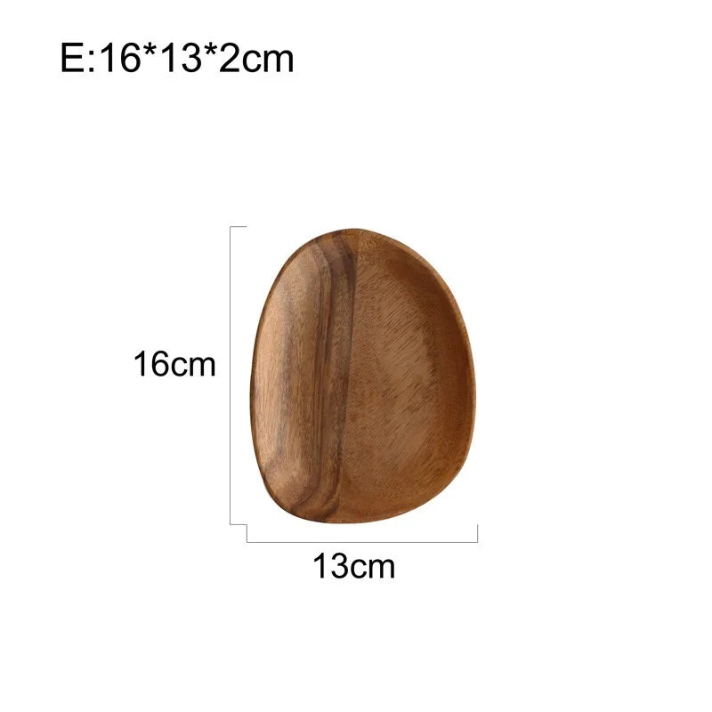 Bandeja Decorativa Oval de Madeira para Mesa Posta na galeria do produto