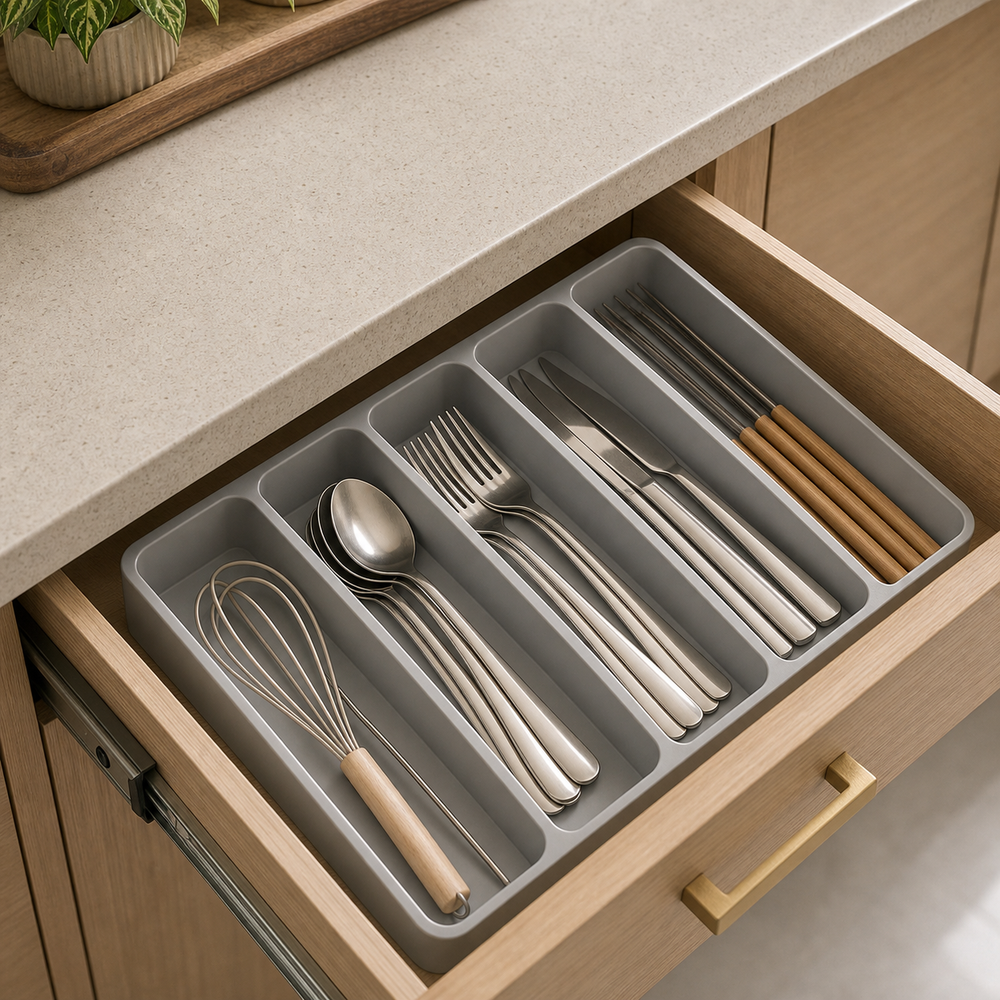 Bandeja Organizadora Multiuso para Talheres em imagem hero premium - Viorenna