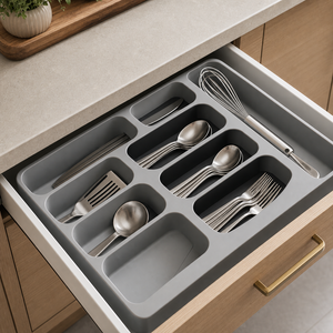 Bandeja Organizadora Multiuso para Talheres em imagem cena complementar premium - Viorenna