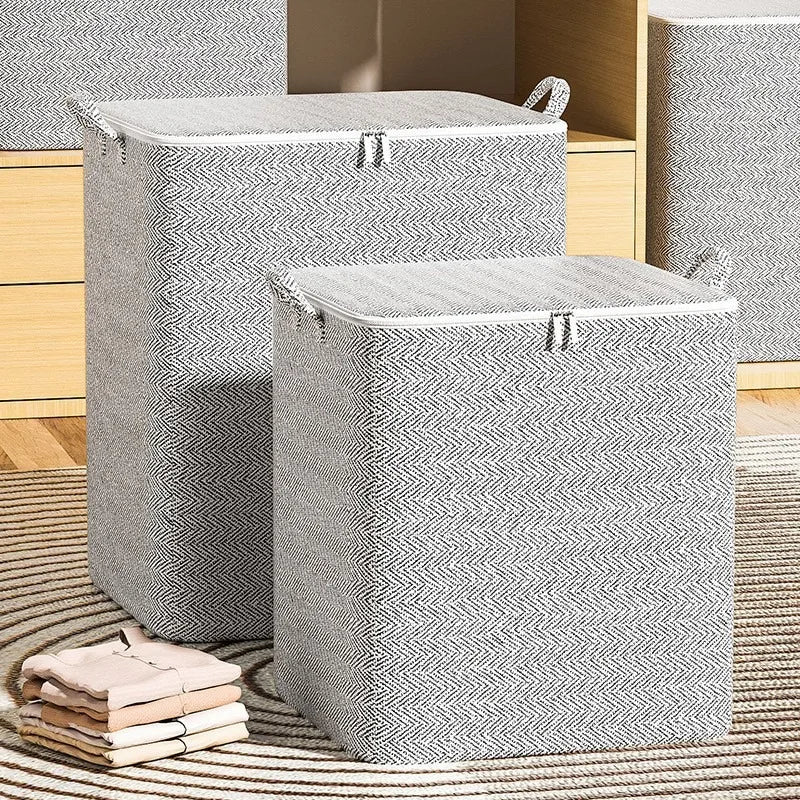 Bolsa Organizadora Grande para Edredons e Cobertores em cama posta