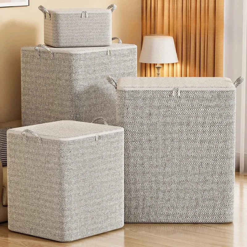 Bolsa Organizadora Grande para Edredons e Cobertores em cama posta