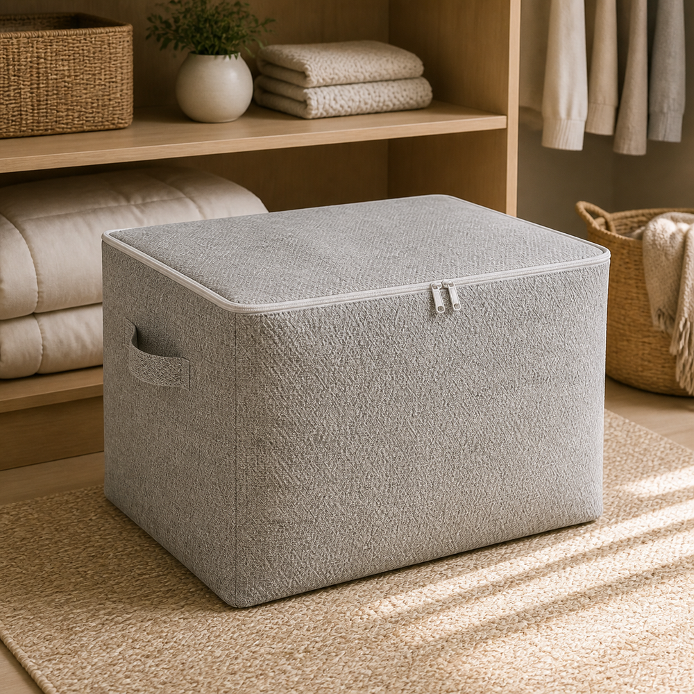 Bolsa Organizadora Grande para Edredons e Cobertores em imagem hero premium - Viorenna