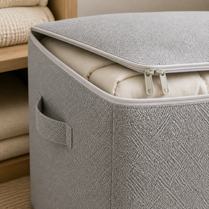 Bolsa Organizadora Grande para Edredons e Cobertores em imagem close material premium - Viorenna
