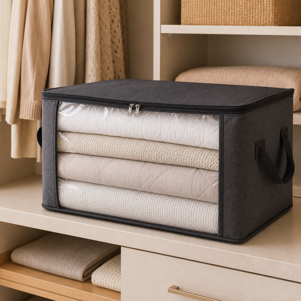 Bolsa Organizadora para Enxoval e Cobertores em imagem hero premium - Viorenna