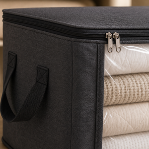Bolsa Organizadora para Enxoval e Cobertores em imagem close material premium - Viorenna