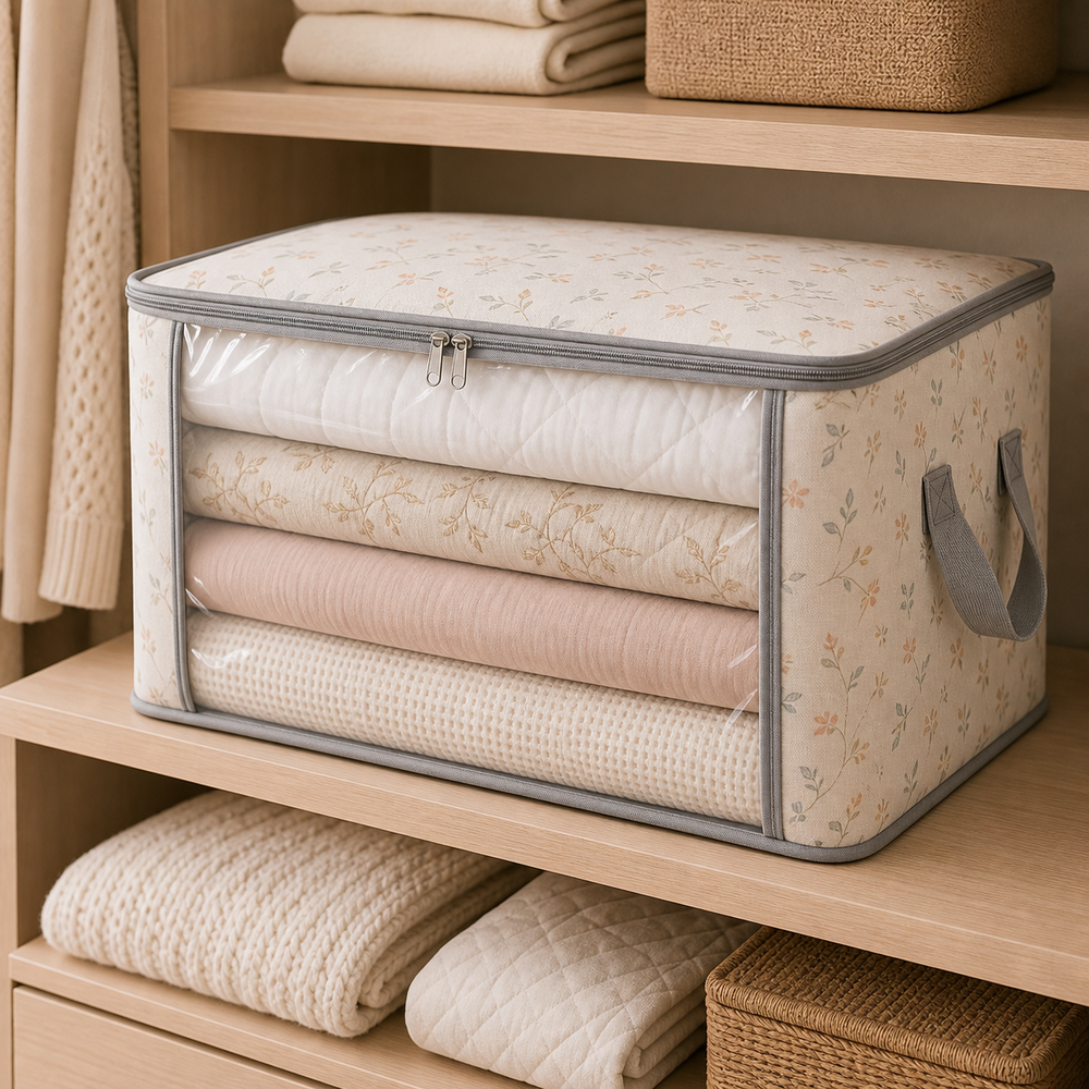 Bolsa Organizadora para Roupas de Cama em imagem hero premium - Viorenna
