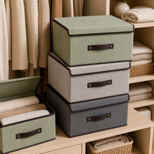 Caixa Organizadora Dobrável para Closet e Gavetas em imagem hero premium - Viorenna