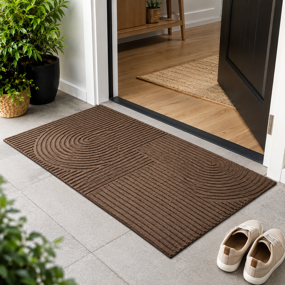 Capacho de Borracha Antiderrapante para Entrada destacando a função principal – Viorenna