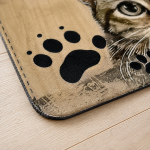 Detalhe técnico do Capacho de Gato Decorativo para Entrada – Viorenna