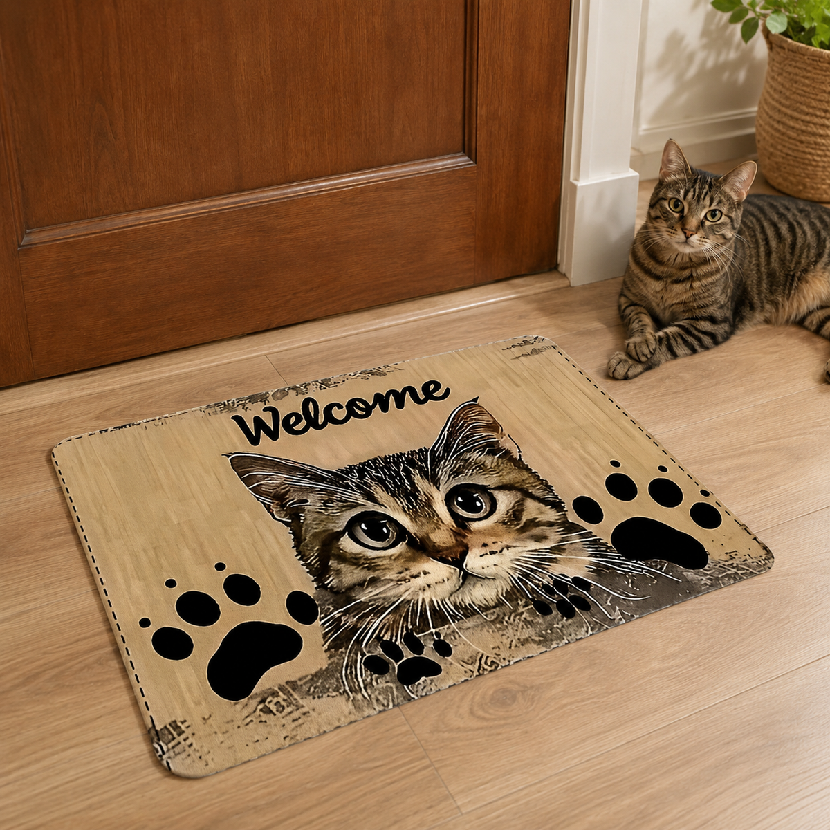 Capacho de Gato Decorativo para Entrada em imagem complementar do produto – Viorenna
