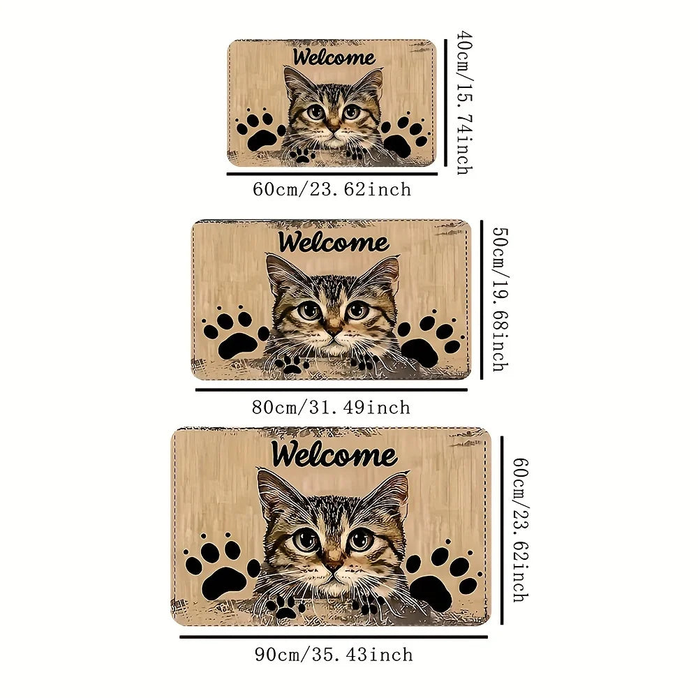 Capacho de Gato Decorativo para Entrada no hall de entrada