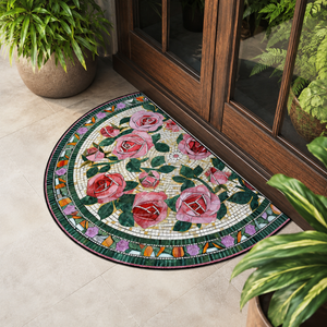 Capacho Floral para Entrada e Jardim em segundo ângulo de uso – Viorenna