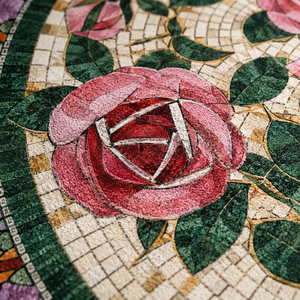 Detalhe de estrutura e acabamento do Capacho Floral para Entrada e Jardim – Viorenna