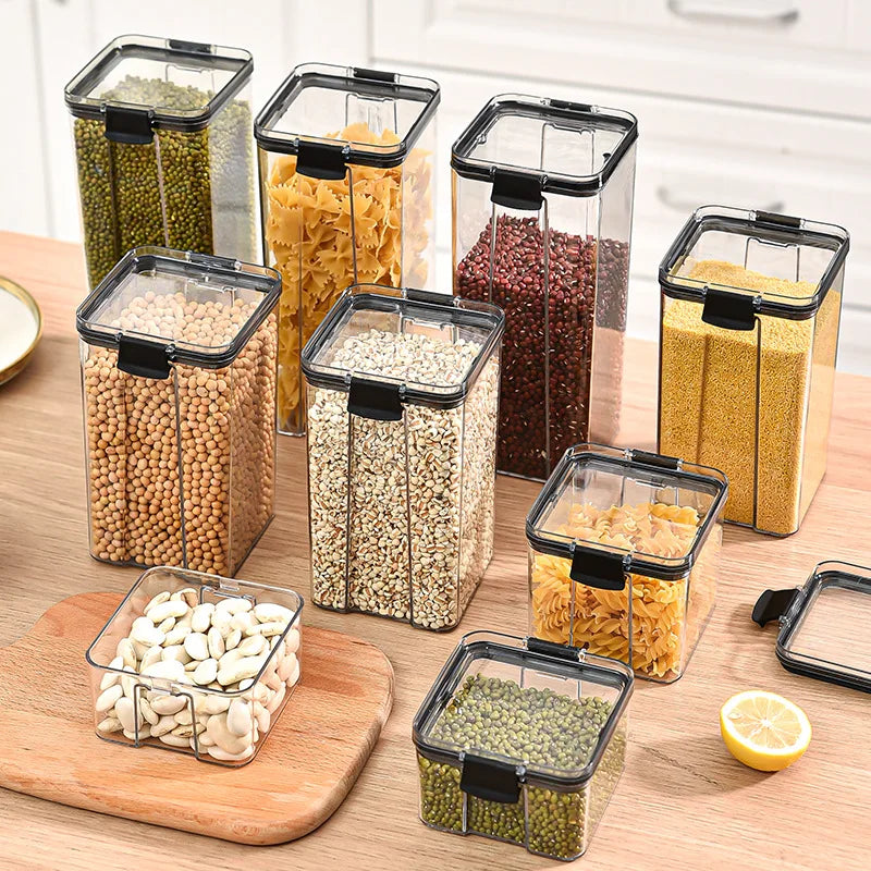 Conjunto de Potes Herméticos para Mantimentos em cozinha organizada