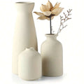 Conjunto de Vasos Decorativos Boho Conjunto de 3 Peças de Cerâmica para Mesa em sala decorada