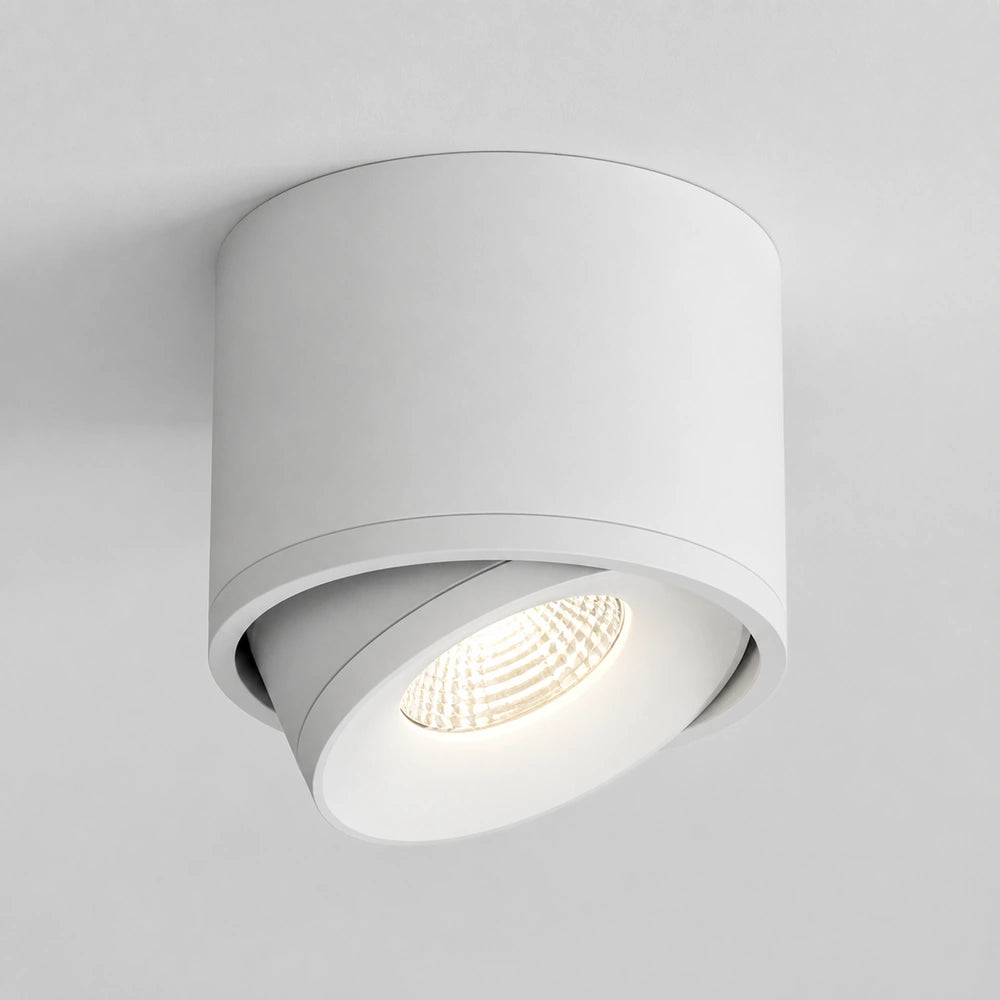 Detalhe da estrutura do spot LED branco rotativo