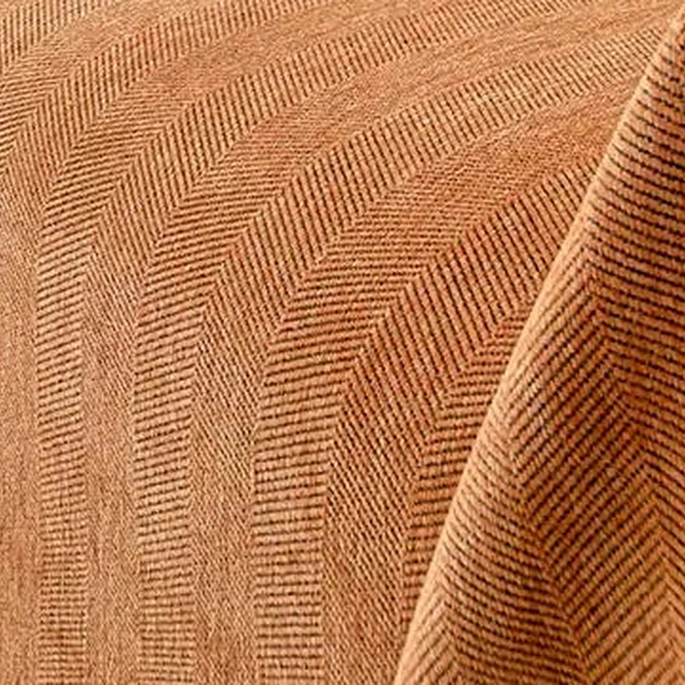 Detalhe da textura real da capa de sofá laranja