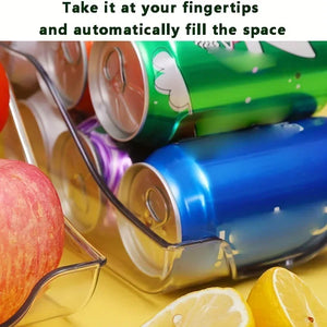 Dispenser de Latas para Geladeira e Despensa com alimentos armazenados