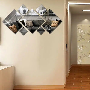 Espelho Decorativo Acrílico 3D para Sala em sala decorada