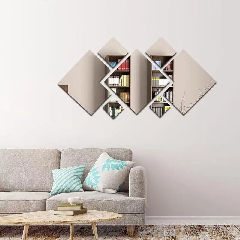 Espelho Decorativo Acrílico 3D para Sala em sala decorada