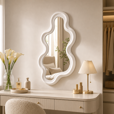 Espelho Decorativo Irregular Moderno para Parede em composição principal premium - Viorenna