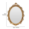 Espelho Decorativo Oval Dourado para Parede em parede decorada
