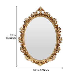 Espelho Decorativo Oval Dourado para Parede em parede decorada
