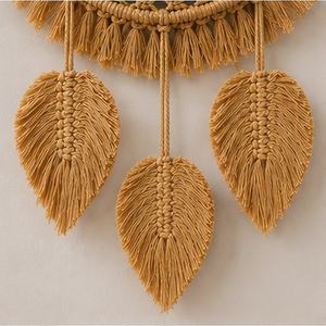 Espelho Decorativo Redondo com Fibra Trançada – Viorenna