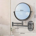 Espelho Telescópico com Ventosa e Aumento 3x em banheiro ou lavabo