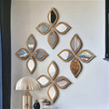 Espelhos Decorativos Boho Gota para Parede em sala decorada