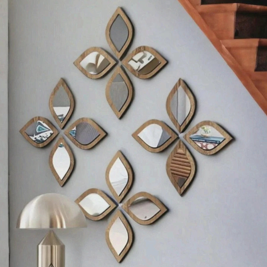 Espelhos Decorativos Boho Gota para Parede em sala decorada