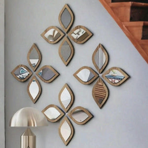 Espelhos Decorativos Boho Gota para Parede em sala decorada