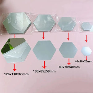 Espelhos Decorativos Hexagonais Adesivos em banheiro ou lavabo