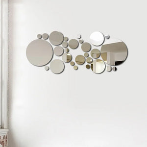 Espelhos Decorativos Redondos Adesivos em banheiro ou lavabo