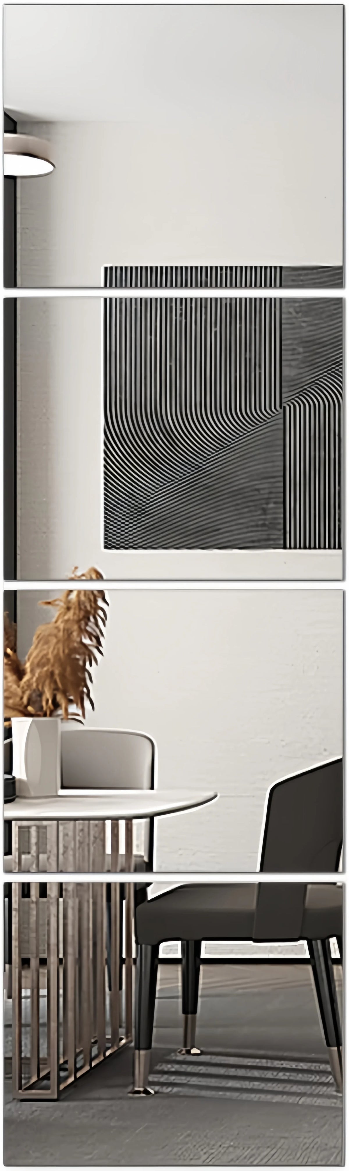 Espelhos Decorativos Retangulares em Acrílico em sala decorada